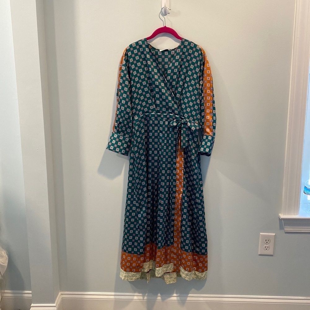 Sandro silk patchwork geometric print dress 36/US4 - Picture 3 of 5